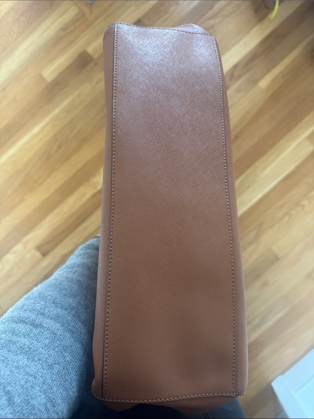 Tory Burch Saddle Brown Leather Tote with Adjustable Straps - Picture 5 of 5